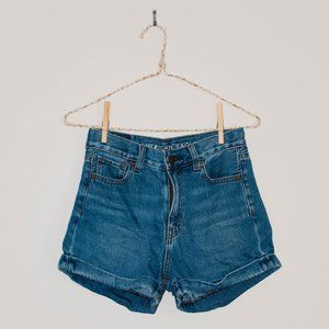 American Eagle Cuffed Denim Mom Shorts